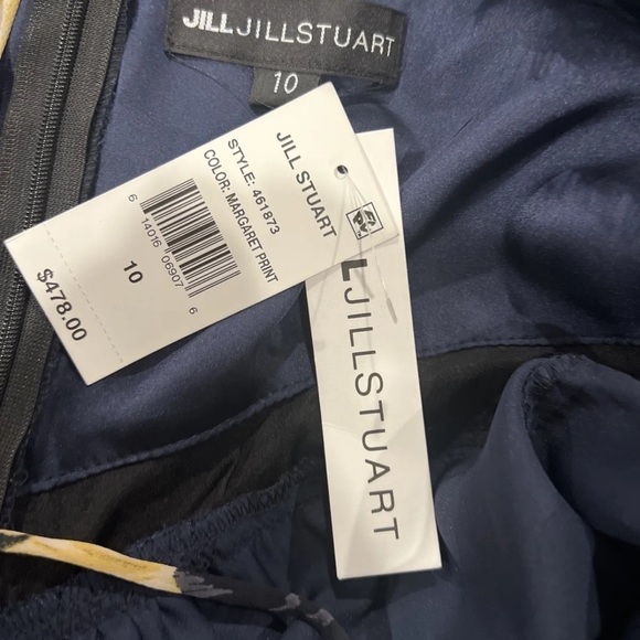 Jill Stuart Navy Floral Maxi Dress Gown size 10 - Picture 7 of 13